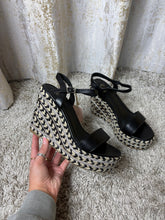 Load image into Gallery viewer, Natalie Summer Wedges Black