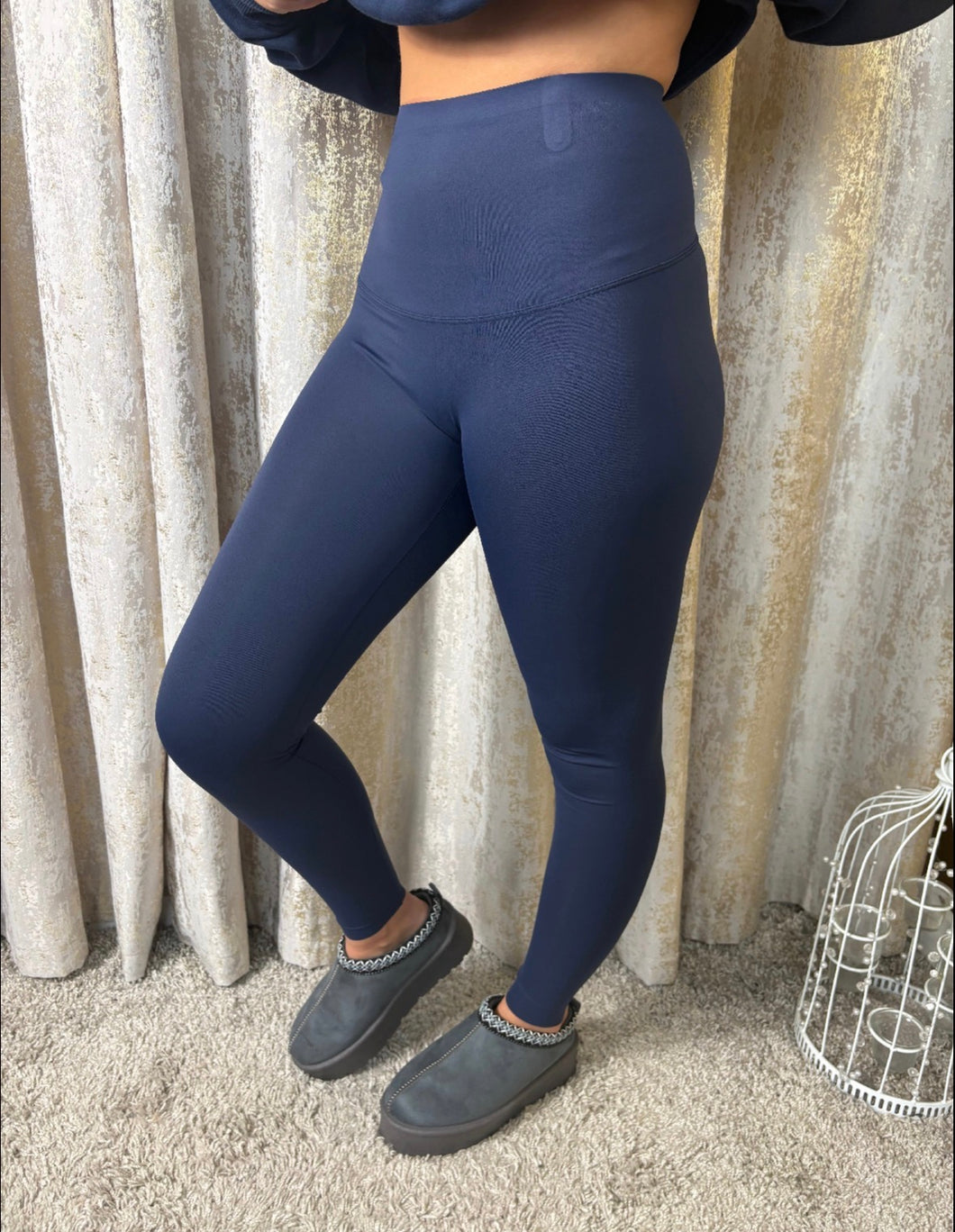 Plus Size Xquisite Sport Leggings Navy