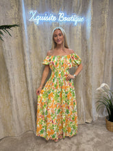 Load image into Gallery viewer, Jasmine Dress Orange &amp; Green
