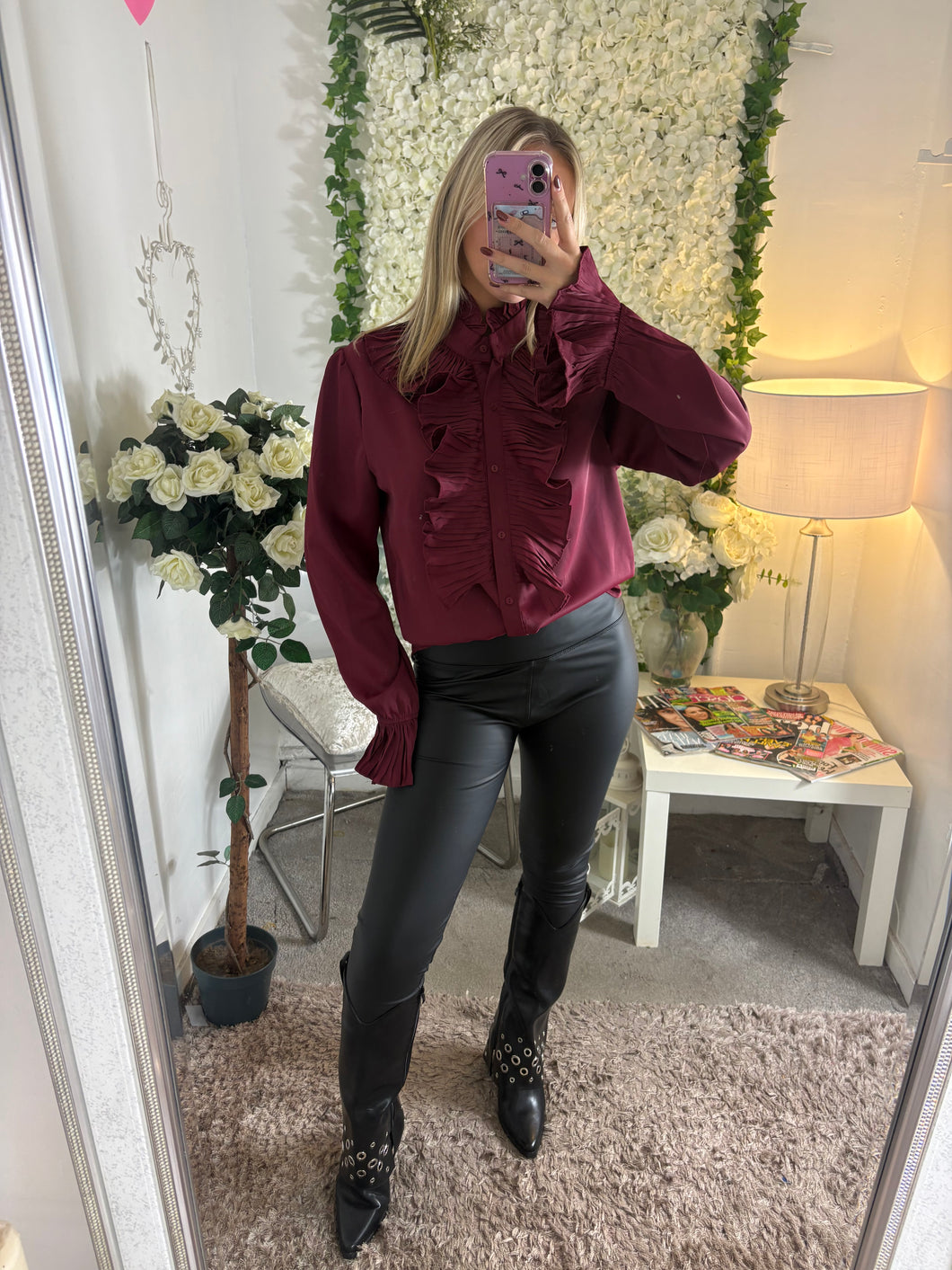 Ruby Blouse Burgundy