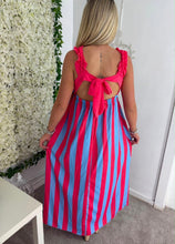 Load image into Gallery viewer, Sammie Dress Blue &amp; Pink
