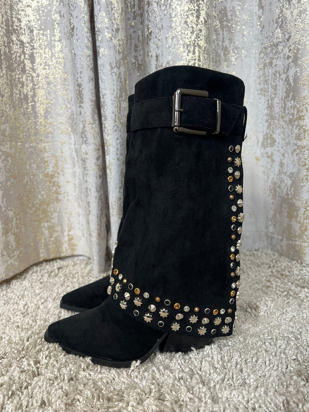 Cora Cowboy Boots Black