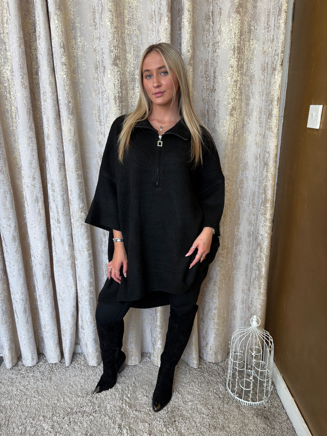 Ruby Jumper Dress Black