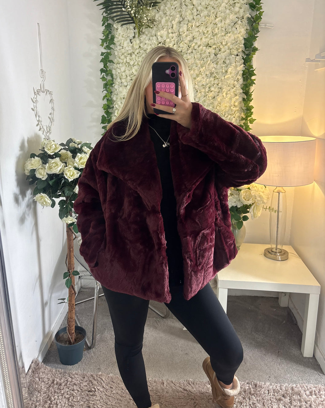 Elena Coat Burgundy