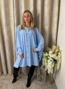 Aria Shirt Dress Blue