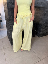 Load image into Gallery viewer, Mabel Linen Pants Lemon
