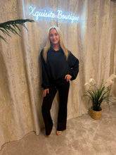 Load image into Gallery viewer, Holly Hoodie Set Black
