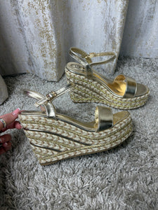 Natalie Summer Wedges Gold