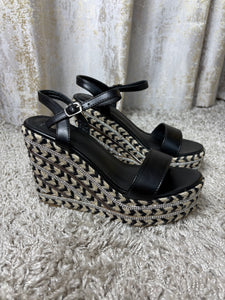 Natalie Summer Wedges Black