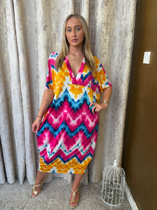 Ivy Dress Pink & Blue
