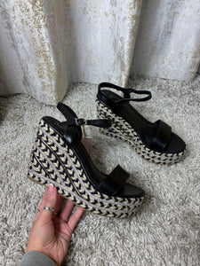 Natalie Summer Wedges Black