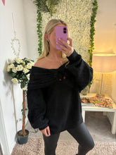 Load image into Gallery viewer, Sophie Off The Shoulder Jumper Black
