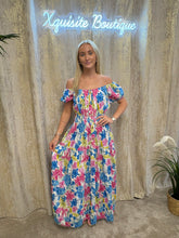 Load image into Gallery viewer, Jasmine Dress Blue &amp; Pink
