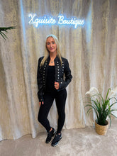 Load image into Gallery viewer, Aimee Leather Jacket Black
