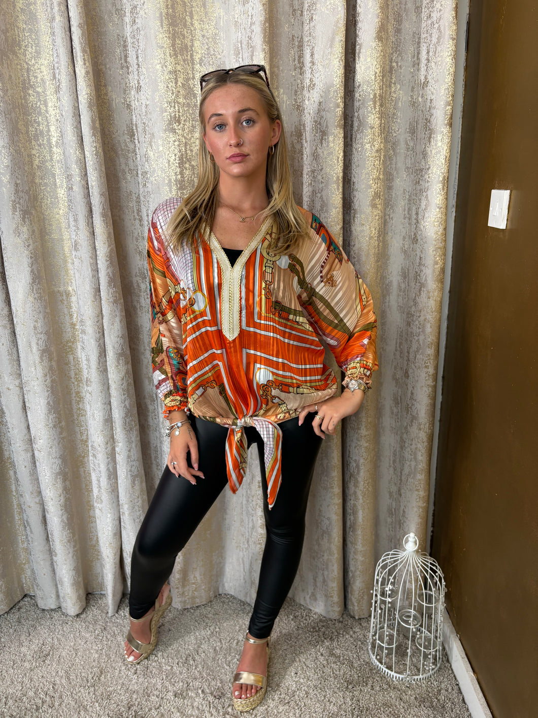 Clara Top Orange