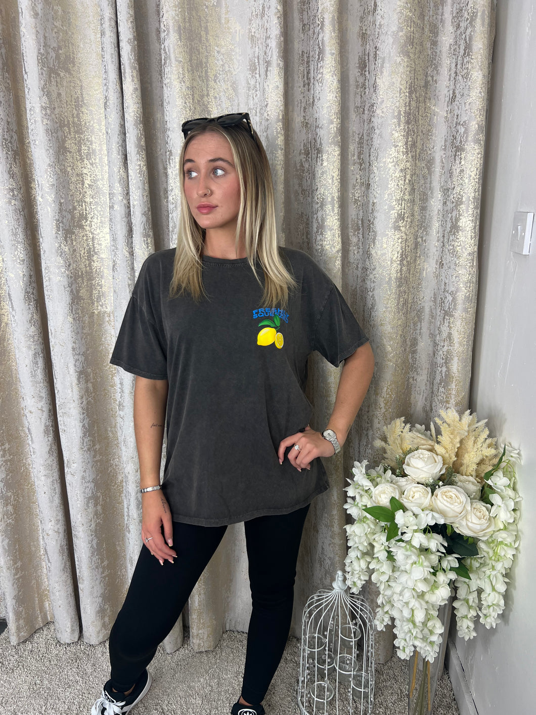 Lemon T-shirt Grey