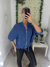Load image into Gallery viewer, Liberty Bomber Jacket Blue
