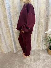 Load image into Gallery viewer, Darcy Studded Set Burgundy
