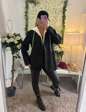 Load image into Gallery viewer, Poppy Hooded Blazer Black
