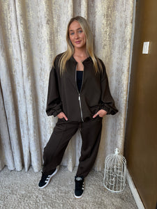 Poppy Zip Set Brown