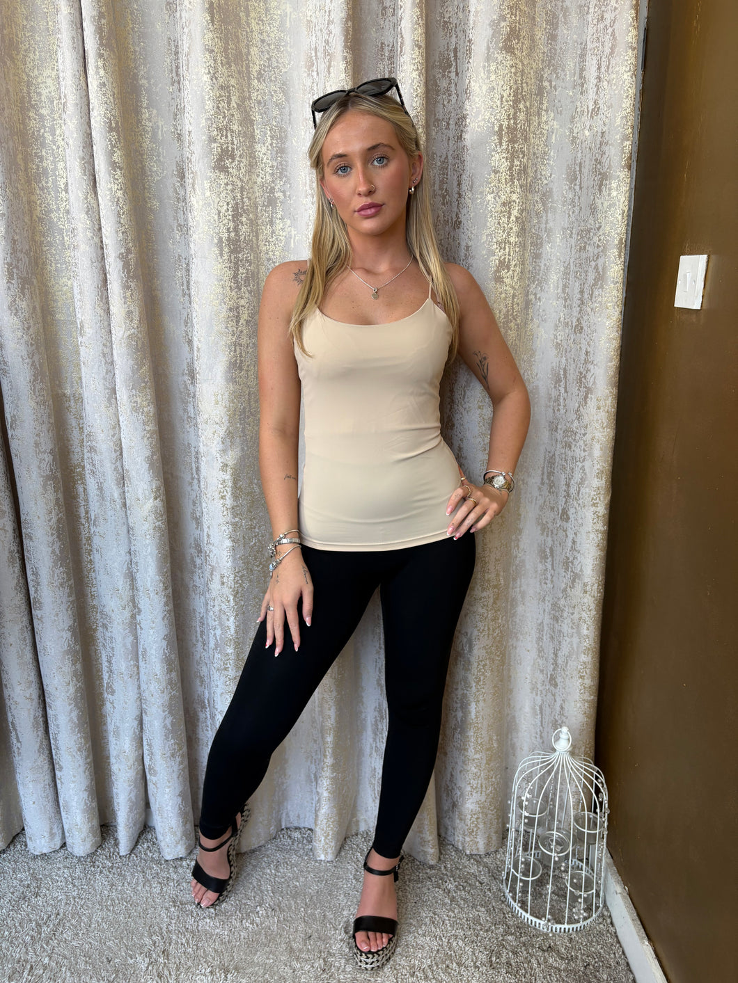 Xquisite Vest Top Beige