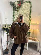 Load image into Gallery viewer, Tatum Hooded Jacket Brown
