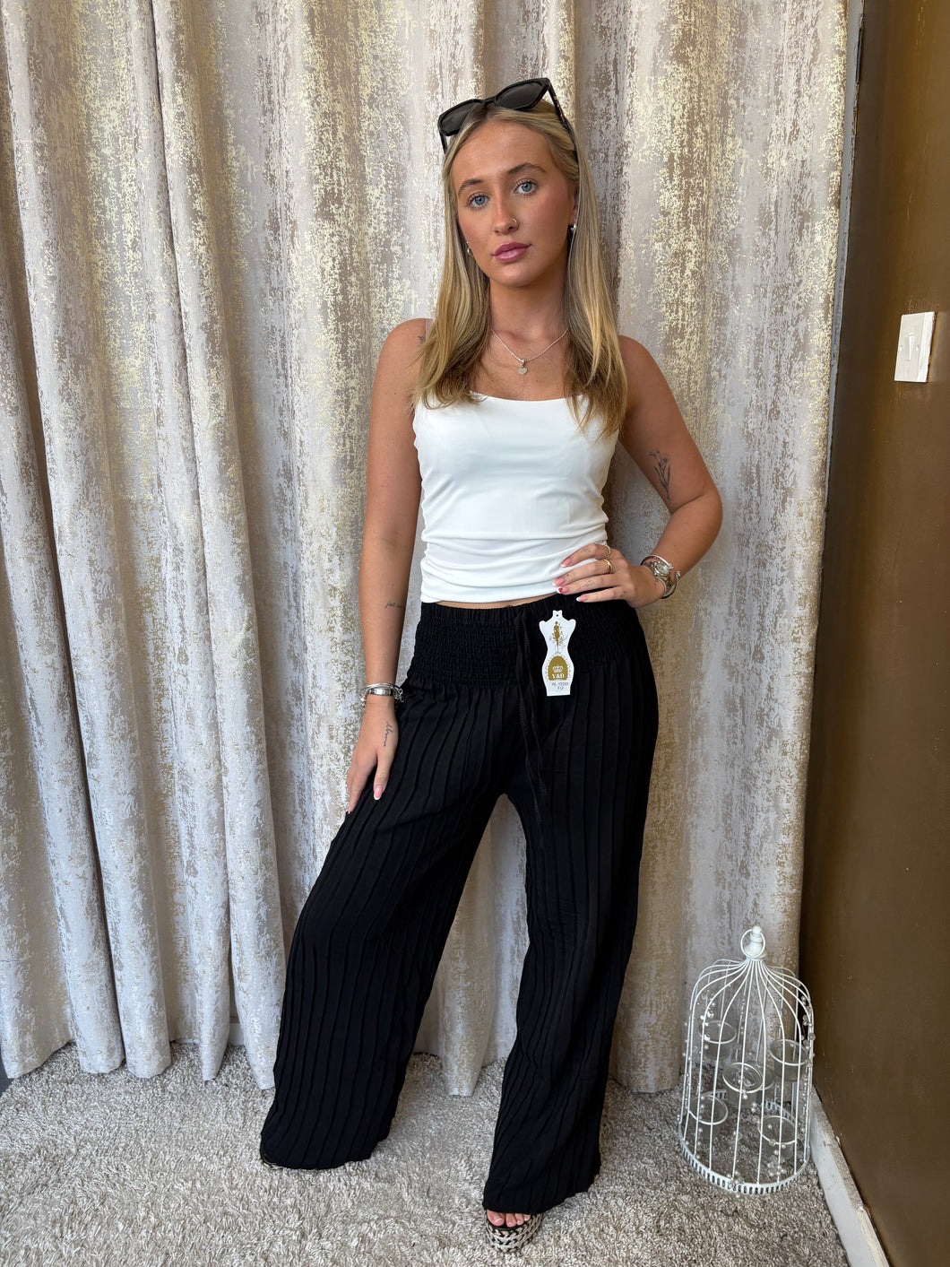 Paige Plazzo Pants Black