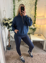 Load image into Gallery viewer, Santa Monica Sports 1/4 Zip Jumper Navy
