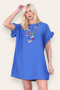 Necklace Tunic Dress Cobalt Blue