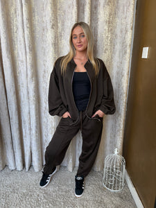 Poppy Zip Set Brown