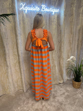 Load image into Gallery viewer, Sammie Dress Orange &amp; Grey
