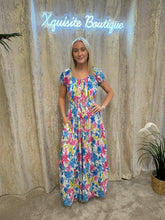 Load image into Gallery viewer, Jasmine Dress Blue &amp; Pink
