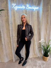 Load image into Gallery viewer, Aimee Leather Jacket Brown
