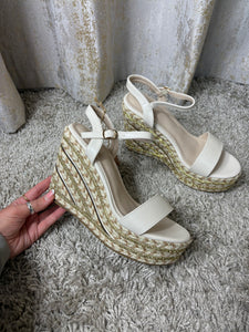 Natalie Summer Wedges Cream