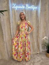 Load image into Gallery viewer, Jasmine Dress Yellow &amp; Red
