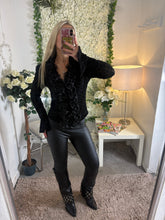 Load image into Gallery viewer, Rose Top Black
