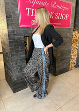 Load image into Gallery viewer, Animal Print Stripe Trousers Blue
