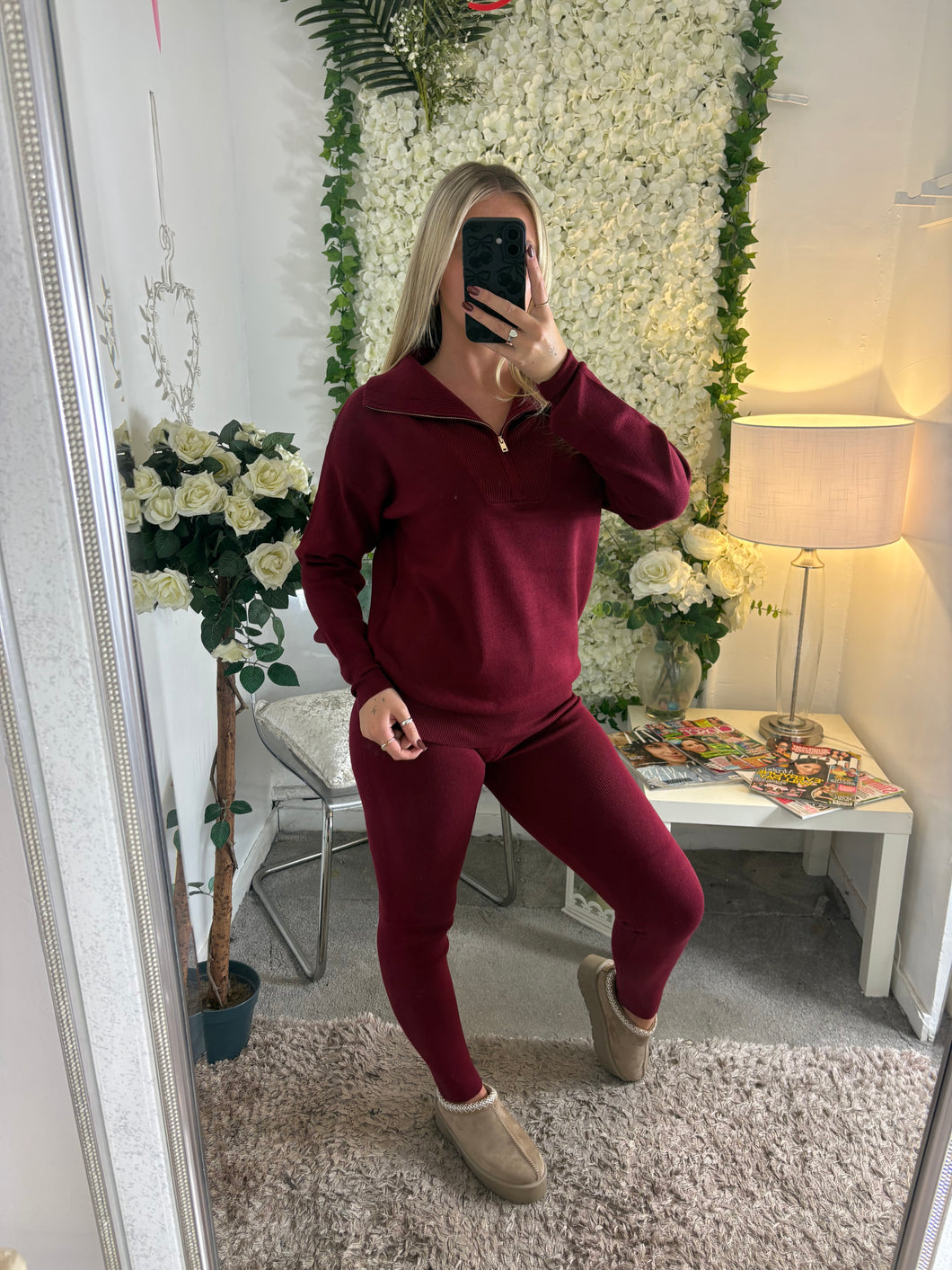 Ava Set Burgundy