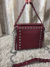 Load image into Gallery viewer, Studded Bag Burgundy
