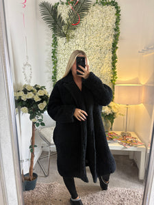 Teddy Coat Black