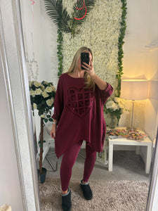 Hayley Sweatshirt Burgundy