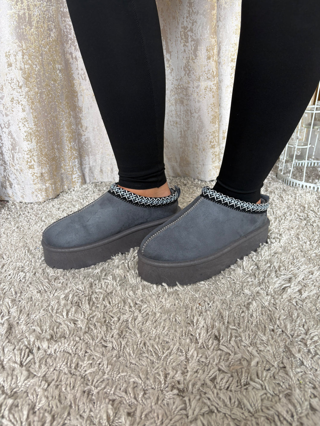Willow Platform Shoes Grey