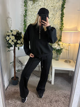 Load image into Gallery viewer, Bella 1/4 Zip Lounge Set Black
