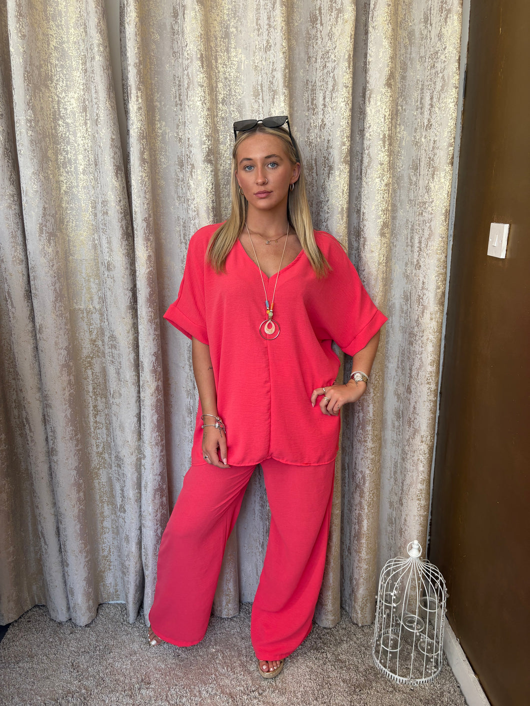 Nola Necklace Set Pink
