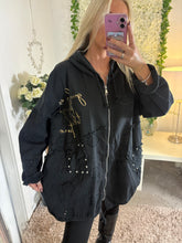 Load image into Gallery viewer, Harper Hooded Jacket Black
