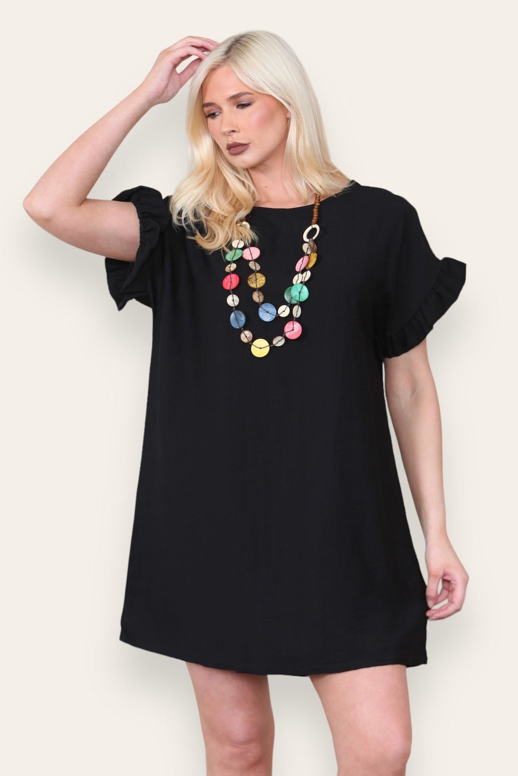 Necklace Tunic Dress Black
