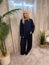 Load image into Gallery viewer, Bonnie Long Sleeve Set Navy
