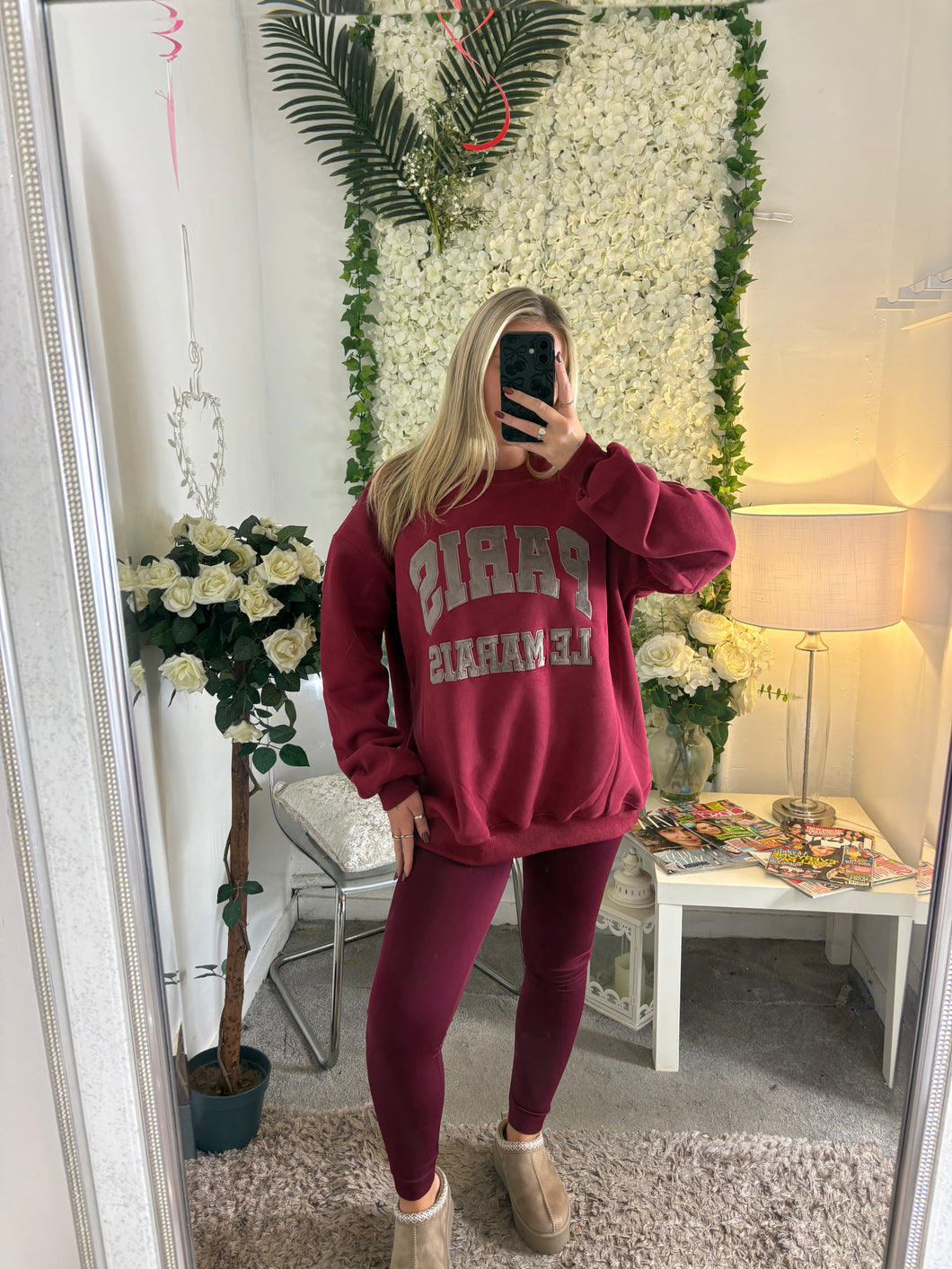 Paris Sweatshirt Burgundy